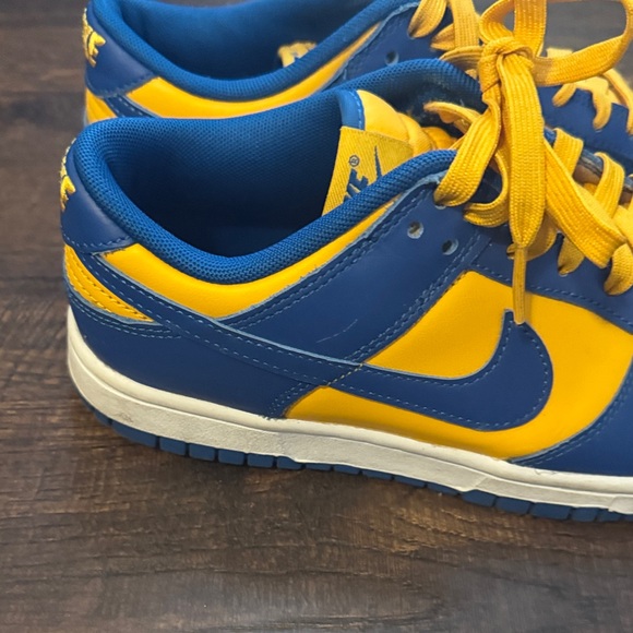 Nike Blue and Yellow Dunks Low-Top Sneakers - Picture 3 of 8